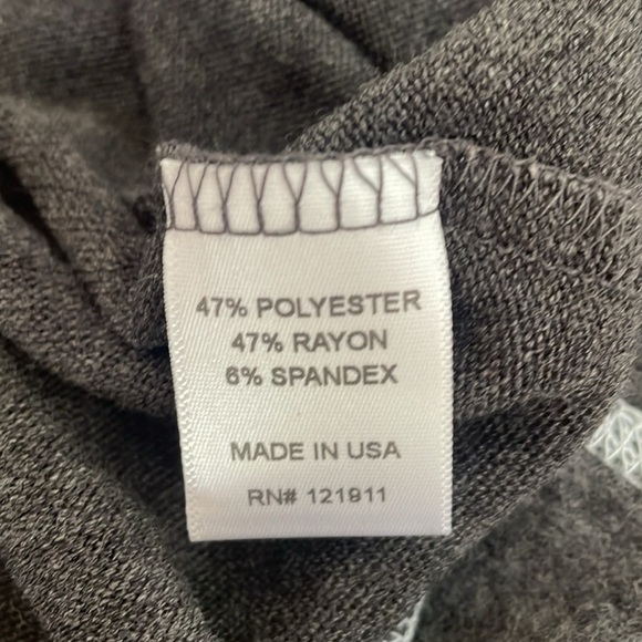 Anthropologie•LNA•Charcoal Grey•White Top Stitch Hoodie•NWT• Size 1X - Picture 5 of 5